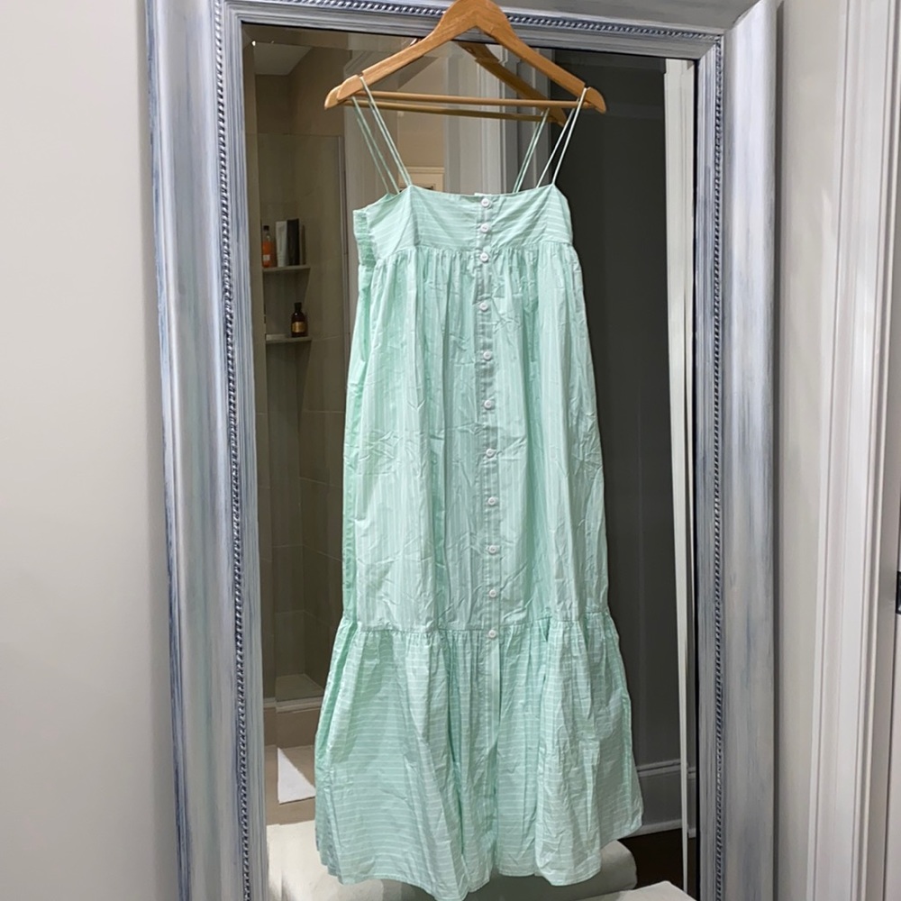 NWOT-ZARA TIERED POPLIN DRESS